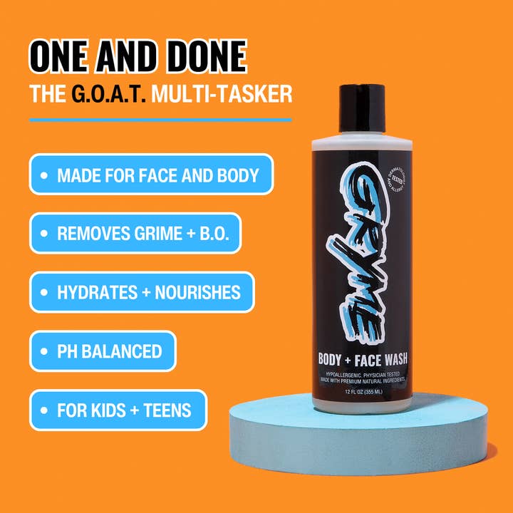 Gryme - Wholesale Body Wash/Shower Gel - Kids & Baby - Gryme 2-in-1 Body + Face Wash2