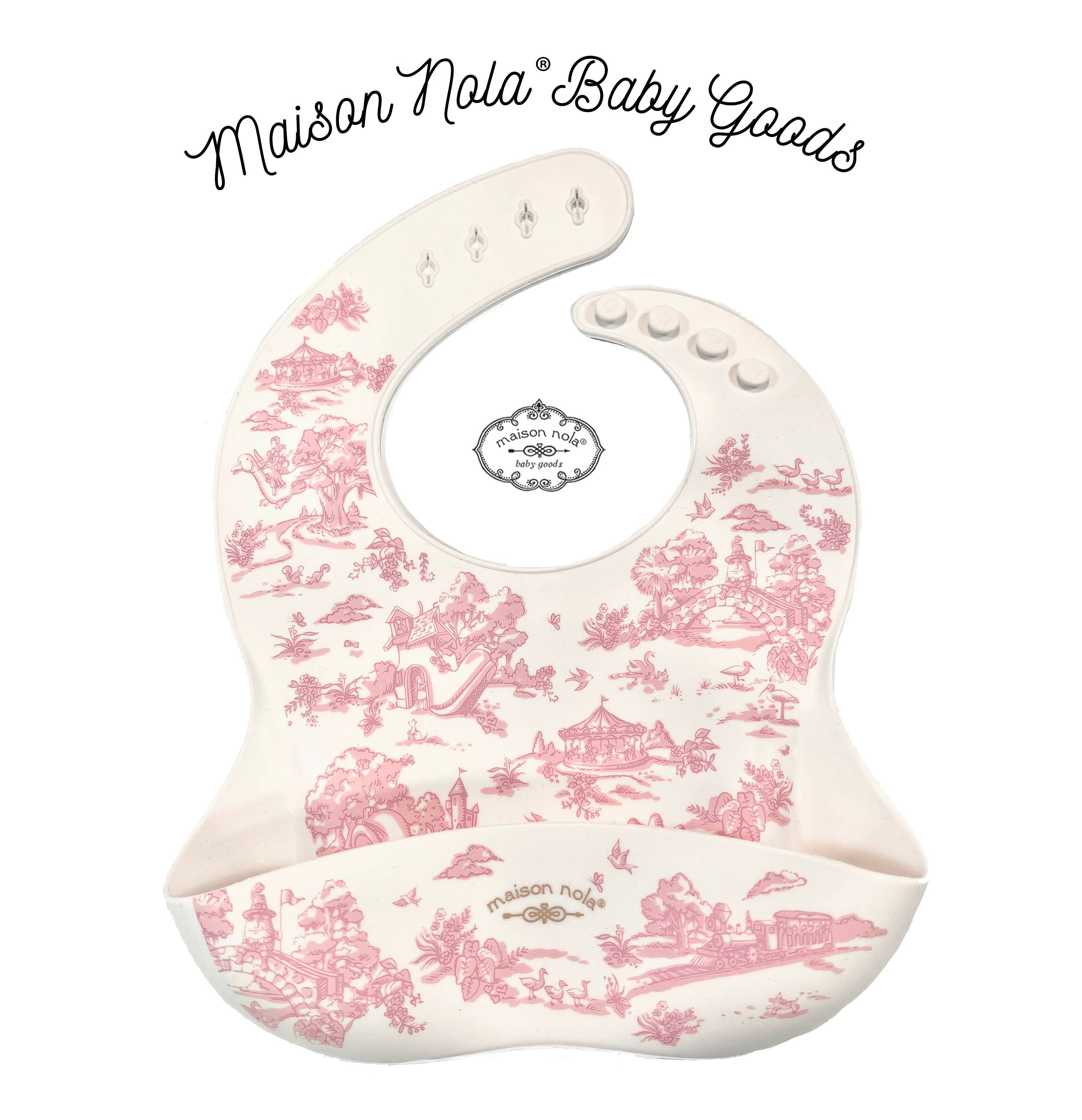 Maison Nola Baby - Wholesale Bib - Baby - Storyland Toile Silicone bib1