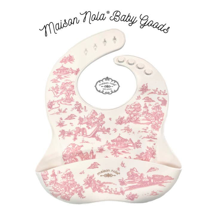 Maison Nola Baby - Wholesale Bib - Baby - Storyland Toile Silicone bib1