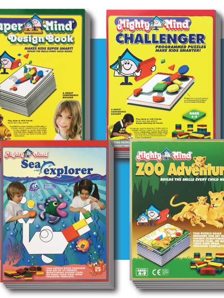 MIGHTY MIND 4-Pack Expansion Puzzle Series (Add-on) for wholesale by Mighty Mind Kids/Leisure Learning Products