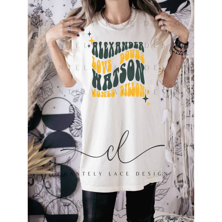 Green Bay Packers Groovy Teammates Comfort Colors for wholesale by Chantely Lace