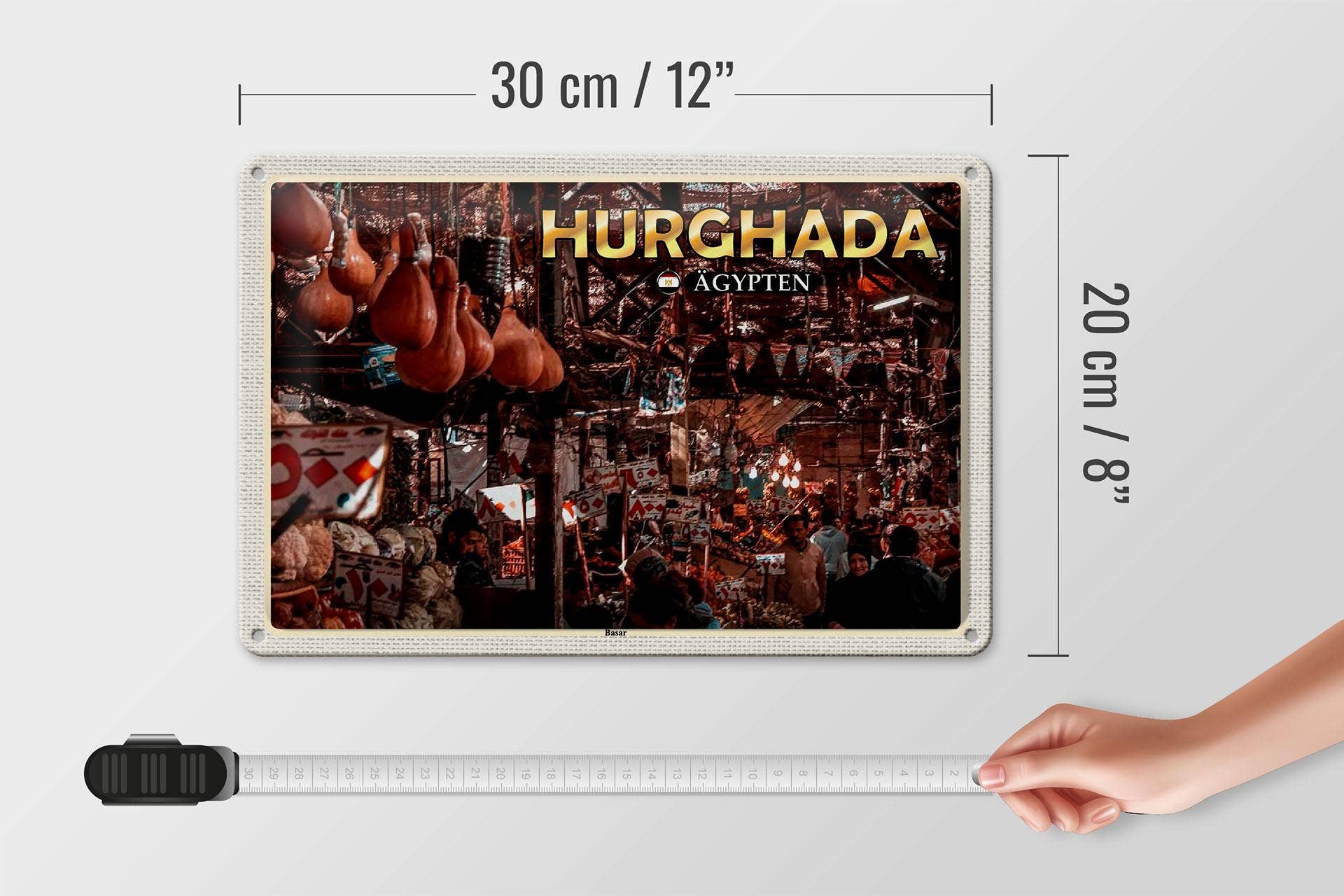 Femer - Wholesale Sign - Hurghada Egypt Bazaar Gift Sign Tin Sign Travel 30x20 cm4