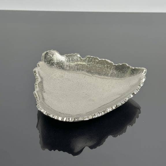 India Handicrafts Inc - Wholesale Decorative tabletop object - Alum Polish Triangle Bowl