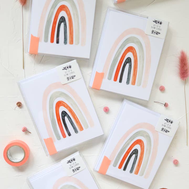Rainbow Greeting Card Boxed Set for wholesale by Stephanie Tara Stationery