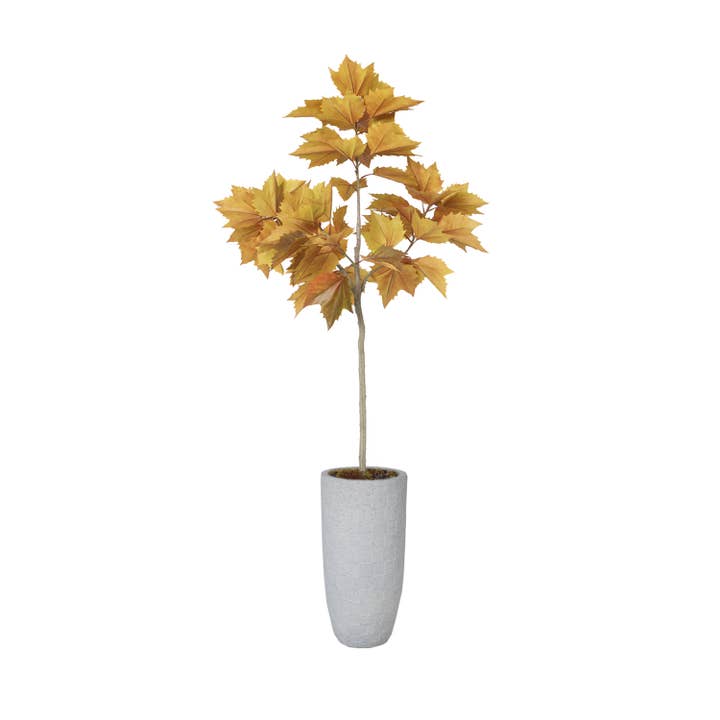 77,3" kunstmatige esdoornbladboom in een hoge plantenbak voor wholesale door Vintage Home