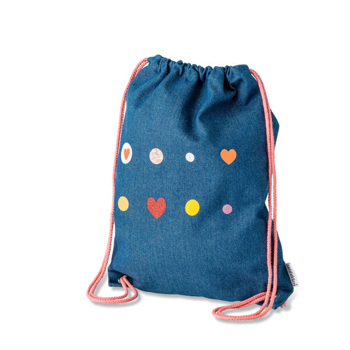 Denim bag set - pink handle & pink sticker mix package for wholesale by Fabfabstickers