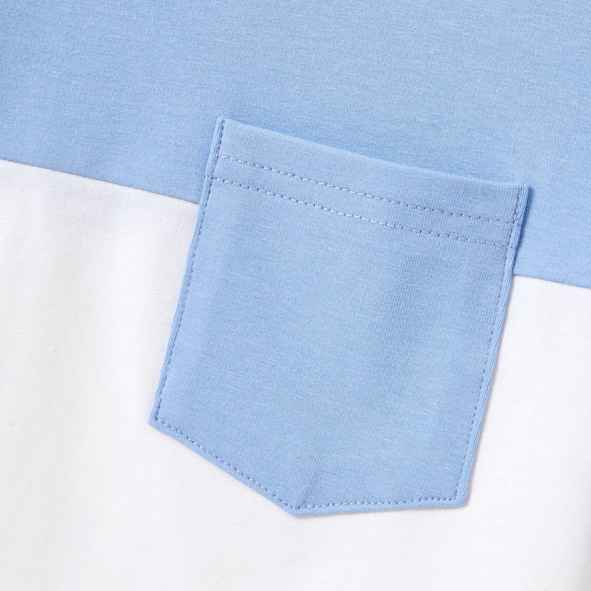 Azul Camiseta de algodón azul a juego para la familia o vestido con mangas de volantes. de venta al por mayor en Faire9