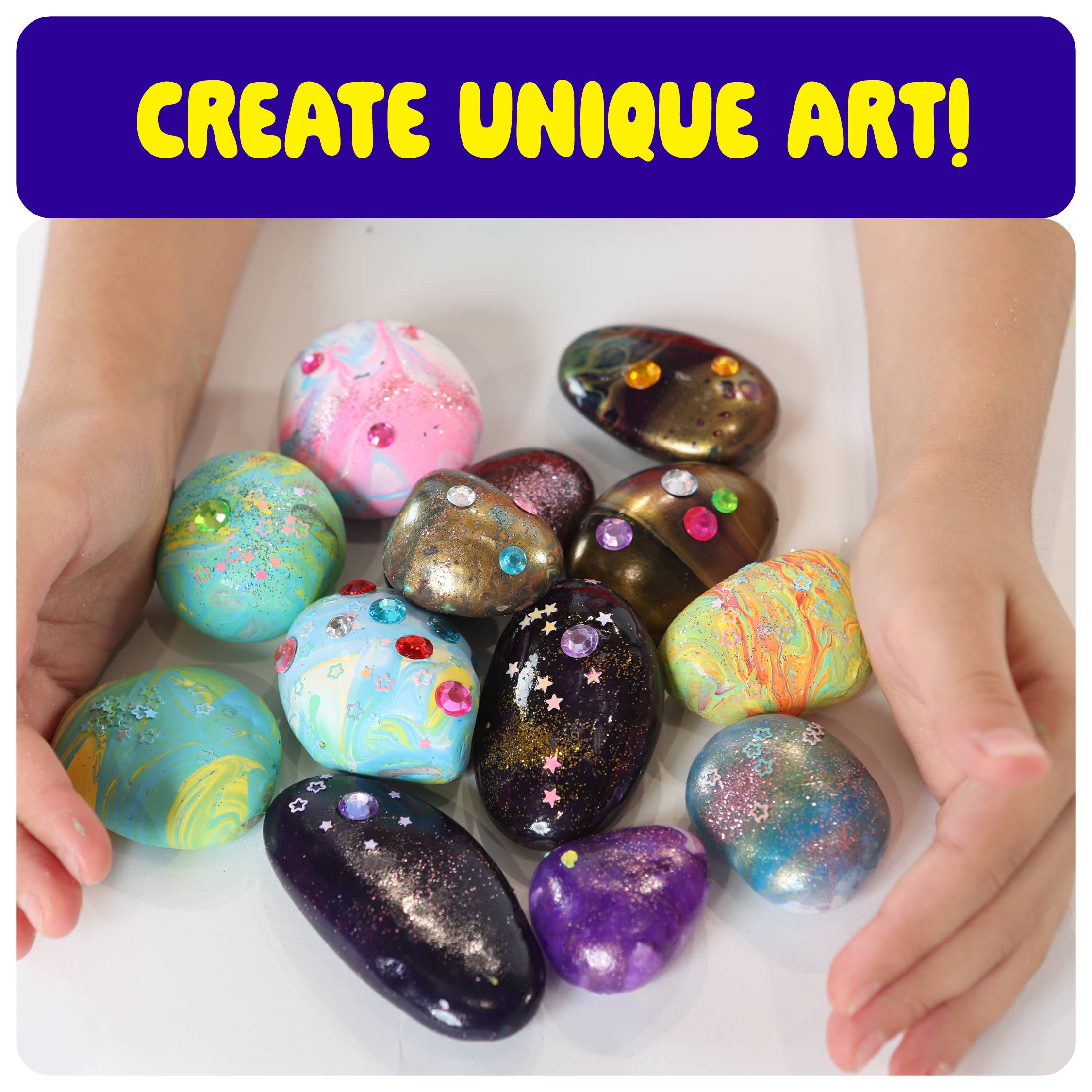 Dan&Darci - Wholesale DIY craft kit – Child - Paint Pouring Rocks for Kids - Rock Painting Kit, Craft Kit7
