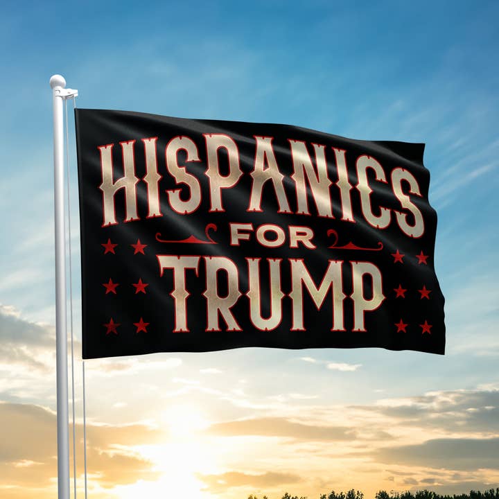 Des Hispaniques pour Trump - Drapeau pour la vente par I Love My Freedom