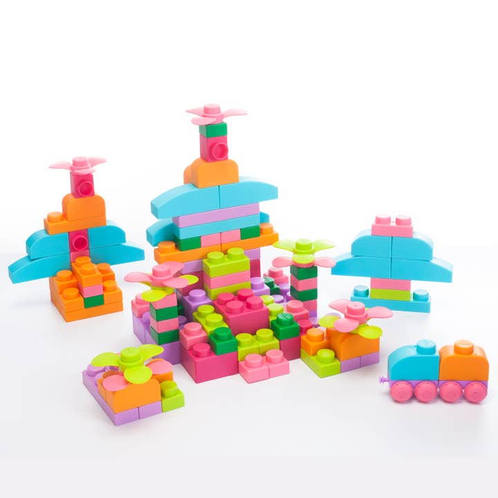 UNiPLAY #UN41222 PLUS Soft Building Blocks 122pcs (Pastel) for wholesale by UNiPLAY