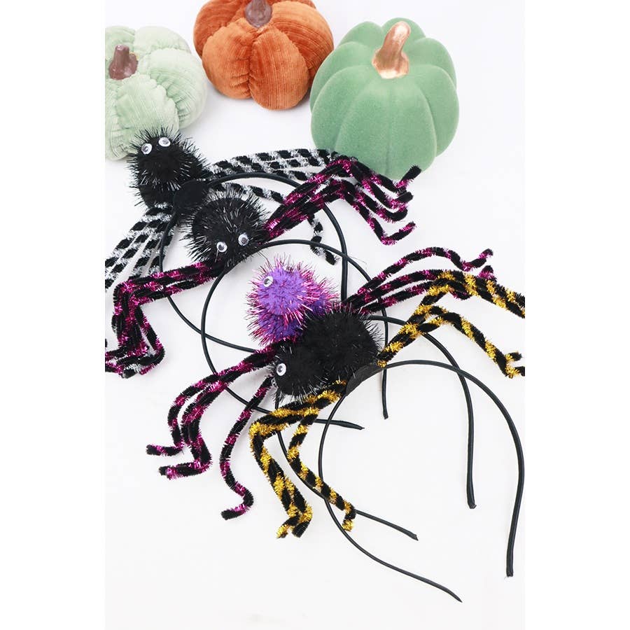 MIX COLOR Halloween Theme Spider Headband for wholesale on Faire5