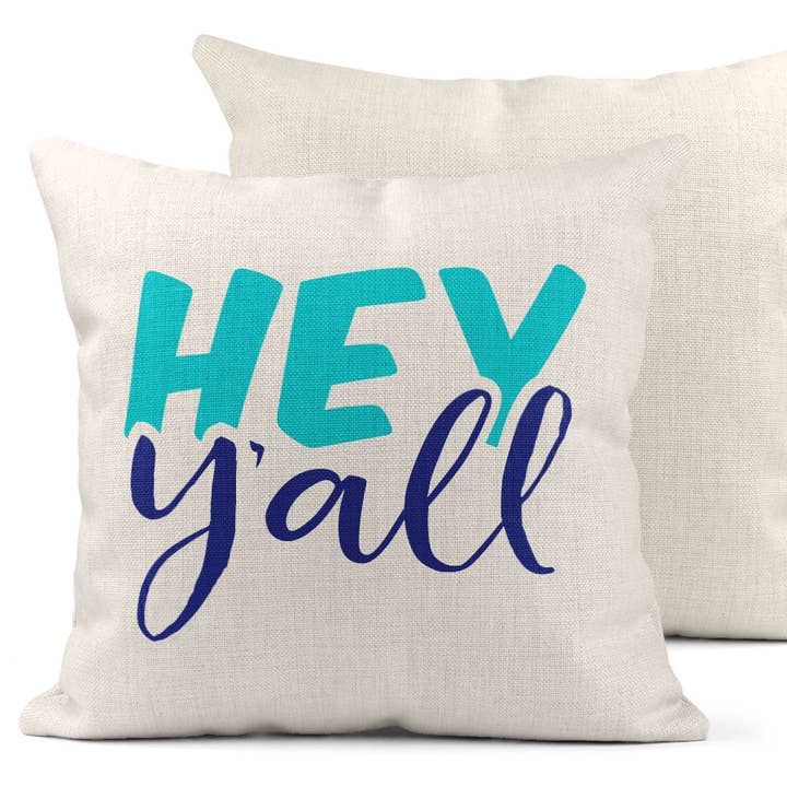 Hey Y'all Pillow for wholesale by Quotable Life