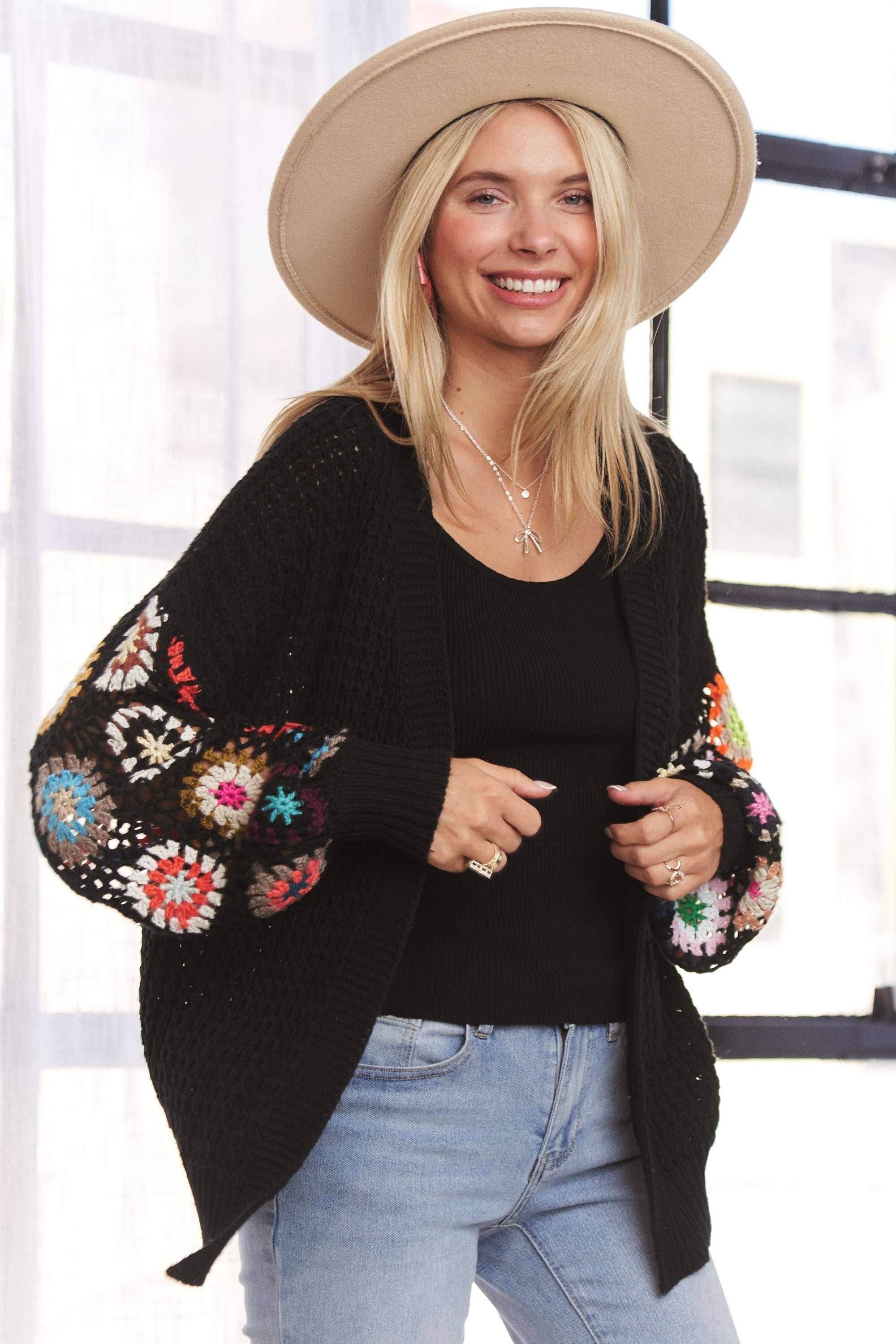 Madelyn - Wholesale Cardigan - Women's - LESW3410 - MULTI PATTERN CARDIGAN8