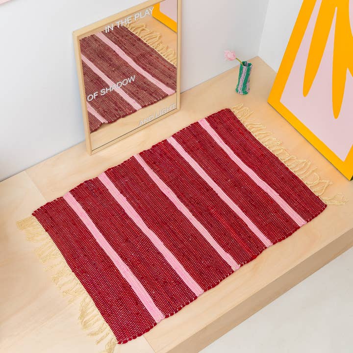 Tarta Gelatina - Venta al por mayor Alfombra pequeña - Alfombra reciclada artesanal7