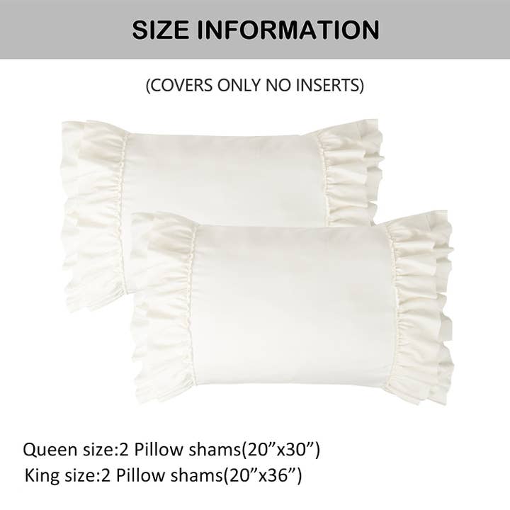 HIG - Wholesale Bedding Pillowcase/Sham - 2 Piece Handcraft Chic Ruffle French Country Style Pillow Shams19