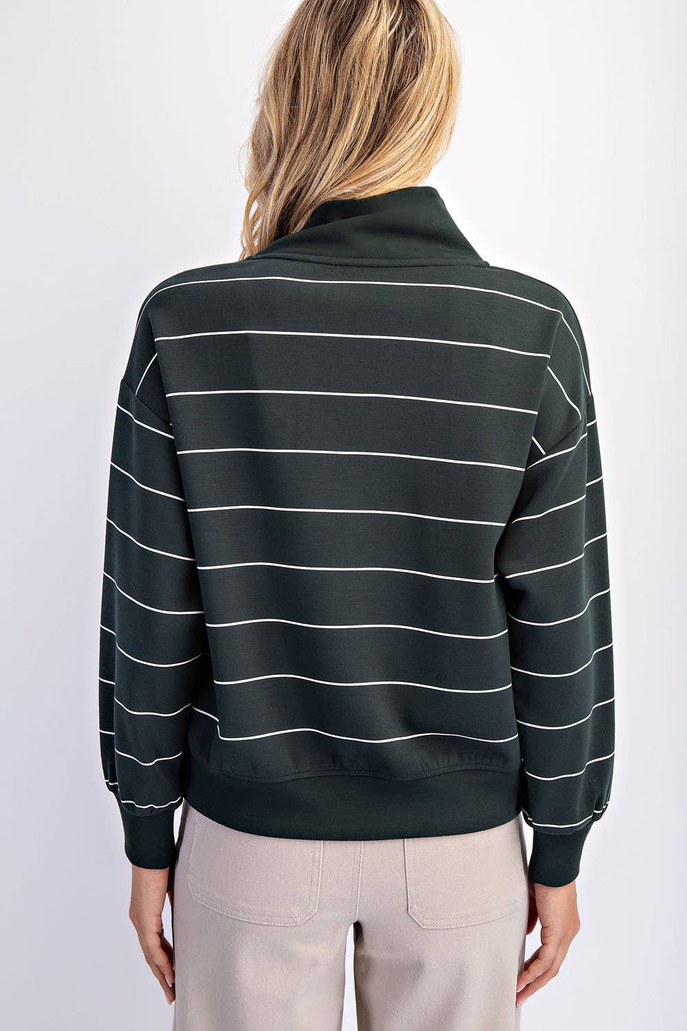Rae Mode - Wholesale Jacket - Women's - MODAL SCUBA STRIPE V-NECK JACKET26