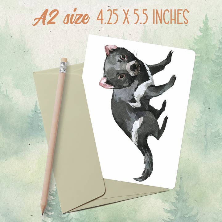 Soul Familiar - Wholesale Everyday Greeting Card - Handmade tasmanian devil greeting card1