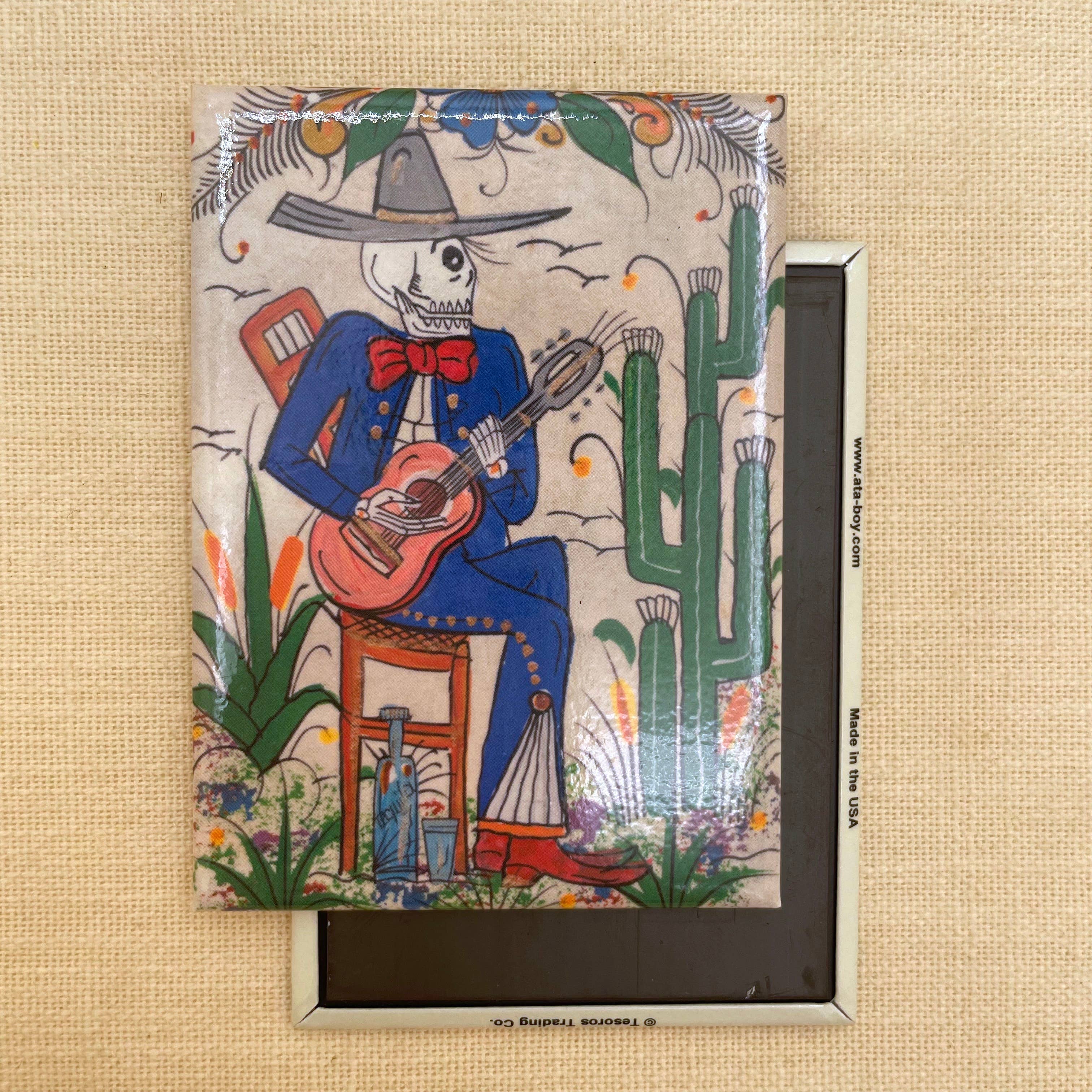 Tesoros Trading Company - Wholesale Magnet - Seated Guitar Man Magnet, USA1