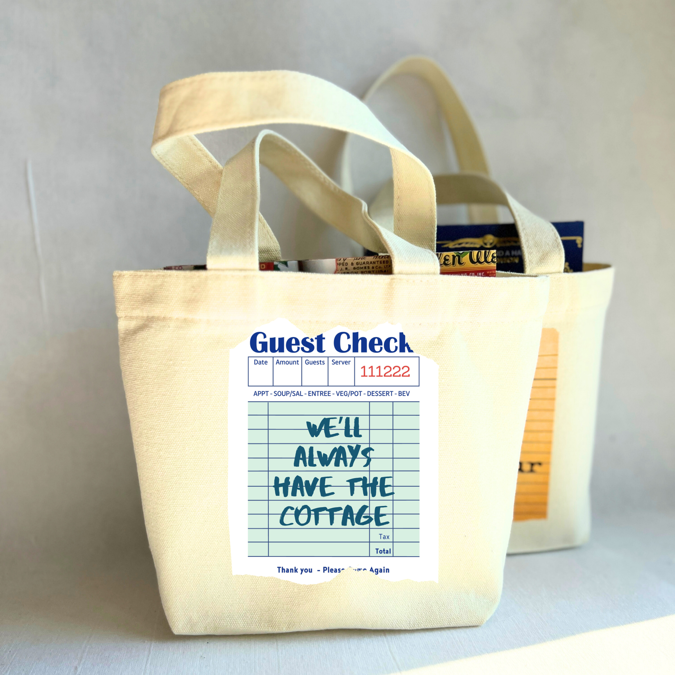 Pretty Clever Words - Wholesale Tote Bag - Unisex - Canvas Mini Tote Bag - We'll Always have the Cottage1