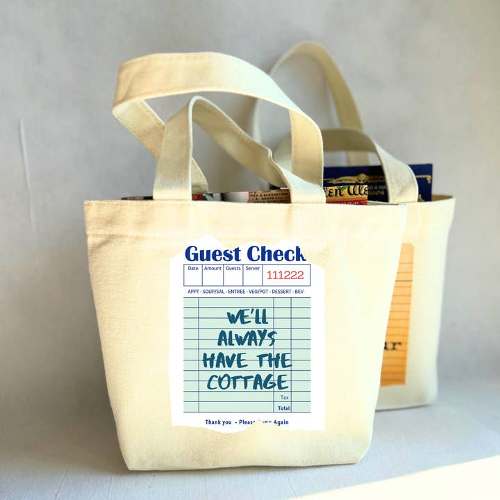Pretty Clever Words - Wholesale Tote Bag - Unisex - Canvas Mini Tote Bag - We'll Always have the Cottage1