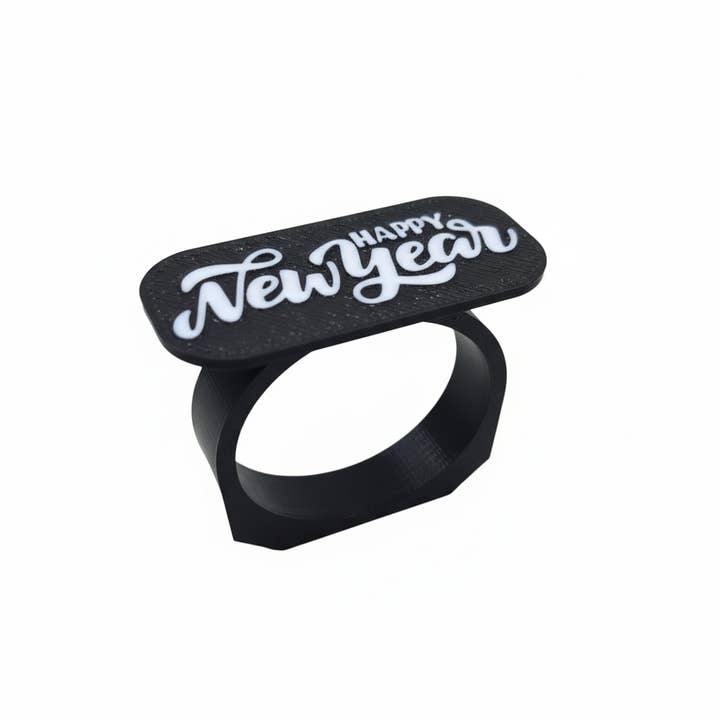 Serviettenringe "Frohes Neues Jahr" (Set mit 5 Stück) für den Großhandel von MAO Wholesale