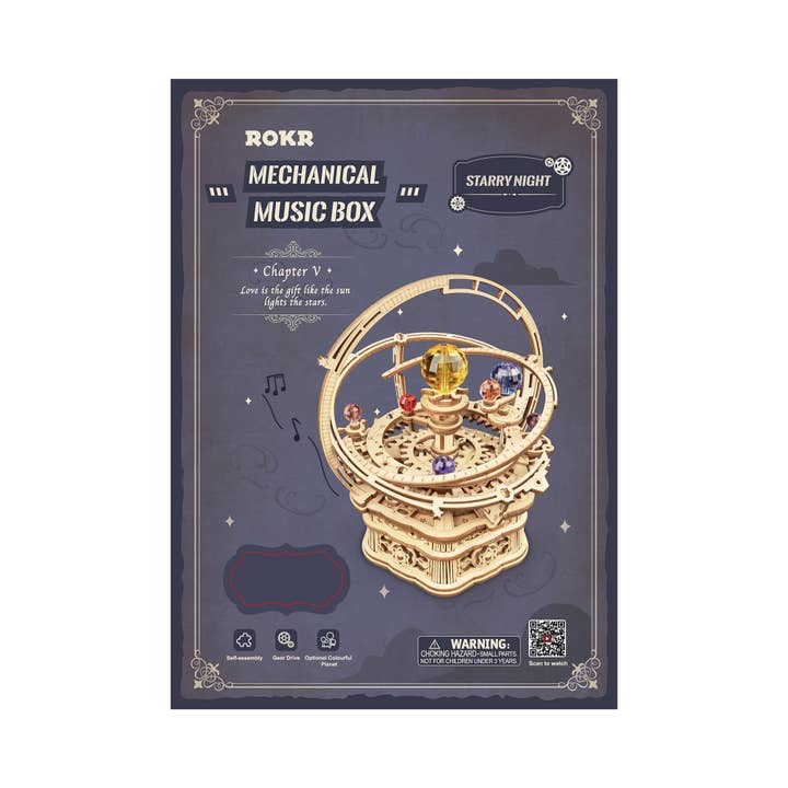 Magnote - Wholesale DIY Craft Kit - ROKR Starry Night Mechanical Music Box DIY Kit