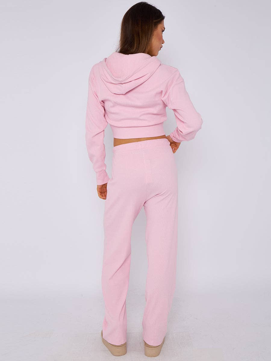 AX Labels - Wholesale Lounge Set - Women's - Interlock Cropped Zip Hoodie and Flared Trouser Set26