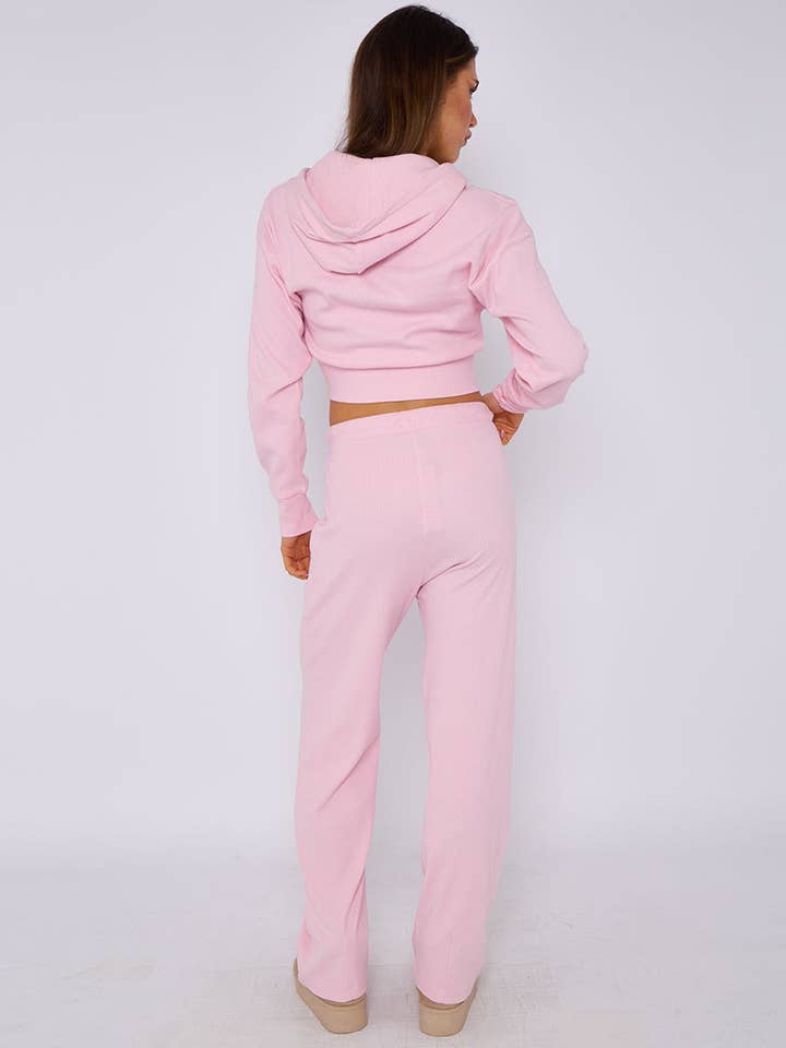 AX Labels - Wholesale Lounge Set - Women's - Interlock Cropped Zip Hoodie and Flared Trouser Set26