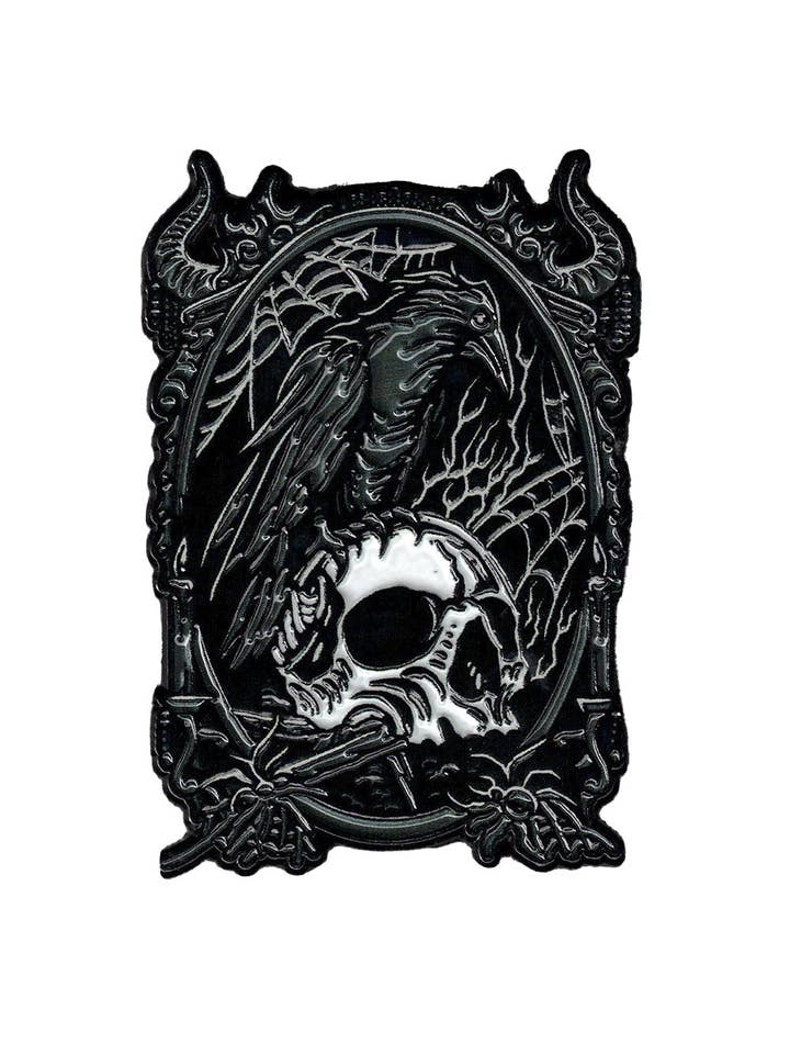 Death Raven Enamel Pin for wholesale by vampirefreaks