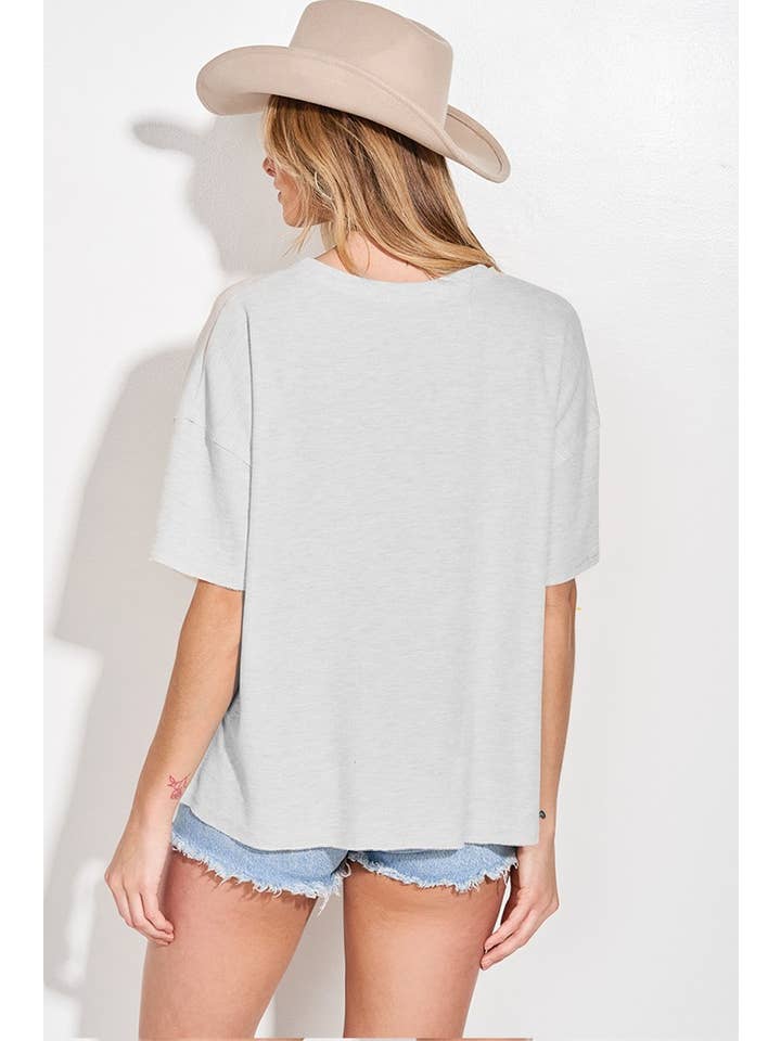 Vanilla Monkey - Wholesale T-Shirt (Graphic) - Women's - America Boots Star Glitter Short Sleeve Top