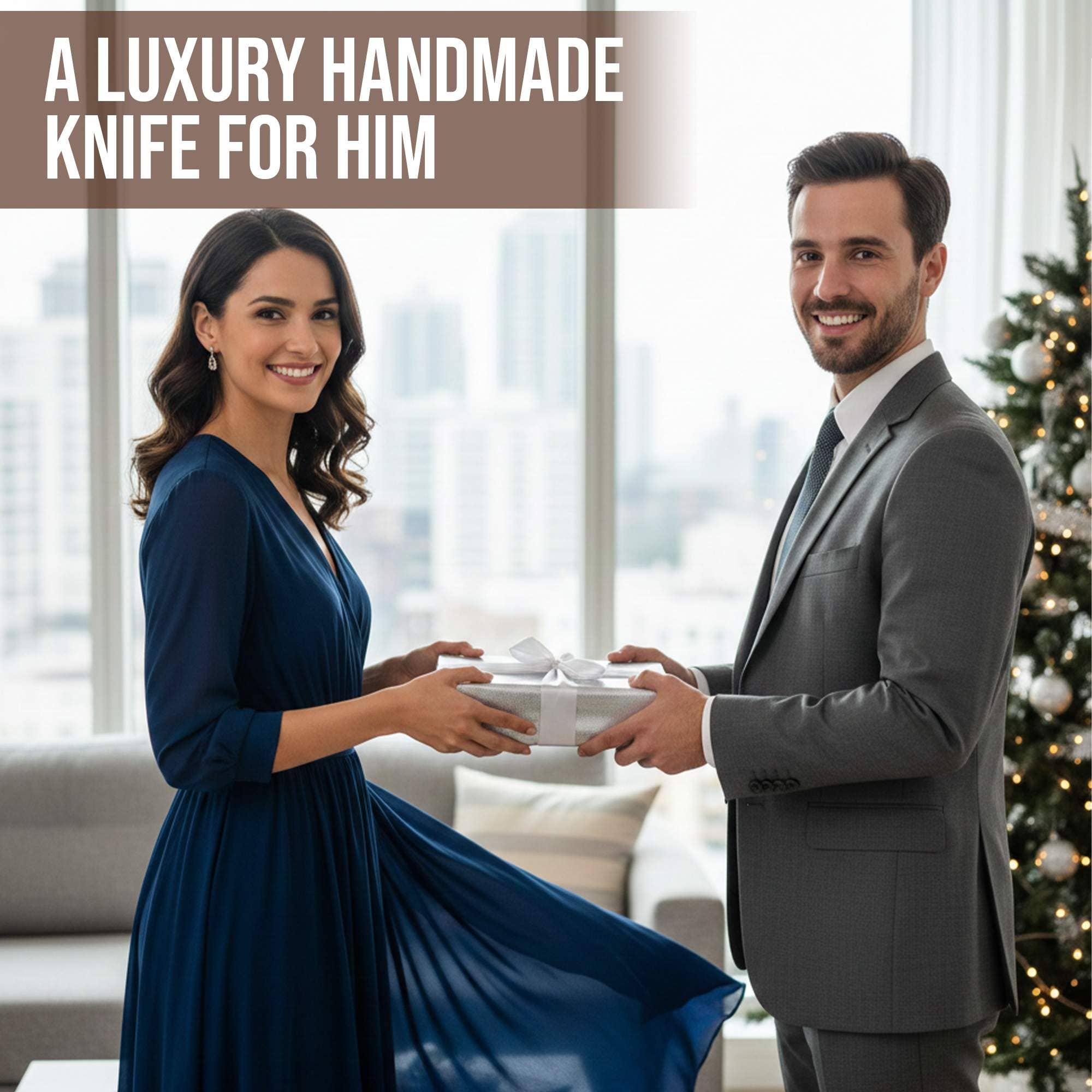 FH KNIVES - Wholesale Pocket Knife/Holder - 10' Handmade damascus steel knife with leather sheath6