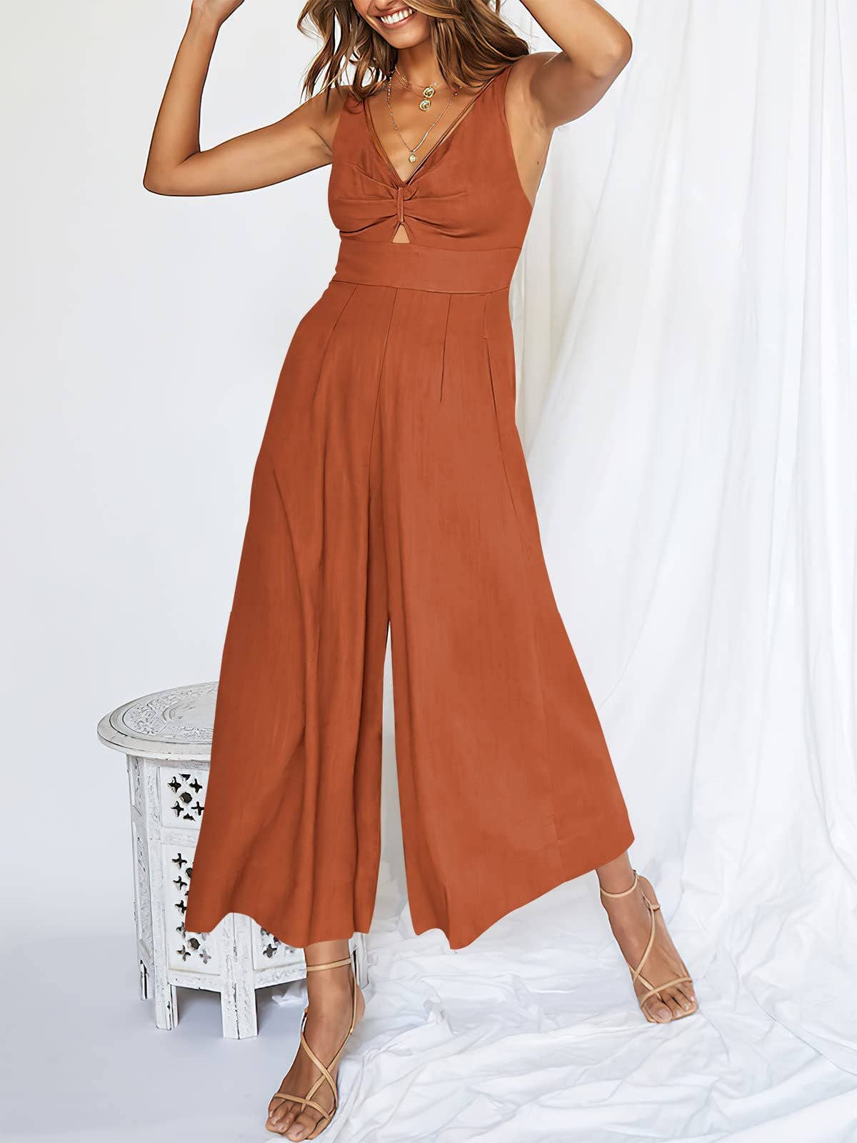 Sweetkama - Wholesale Jumpsuit - Women's - Ladies String Shoulder Overall Sleeveless Jumpsuit 23876