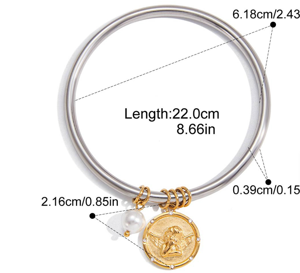 HoopLa – wholesale Berlockarmband – Cleo Coin Charm Armband 14K Guld & Silver-Vattentät0