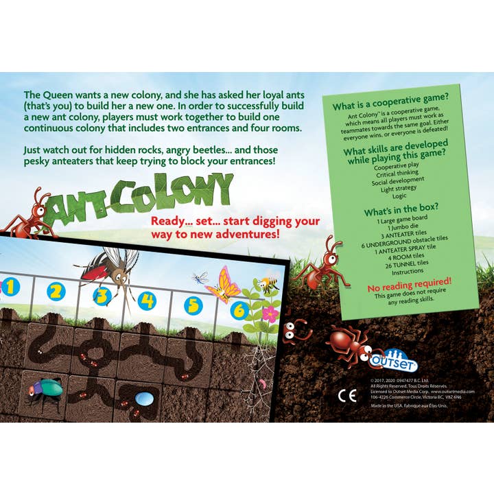 Outset Games and Cobble Hill Puzzles - Wholesale Board Game - Ant Colony: A Cooperative Adventure Board Game 🐜✨