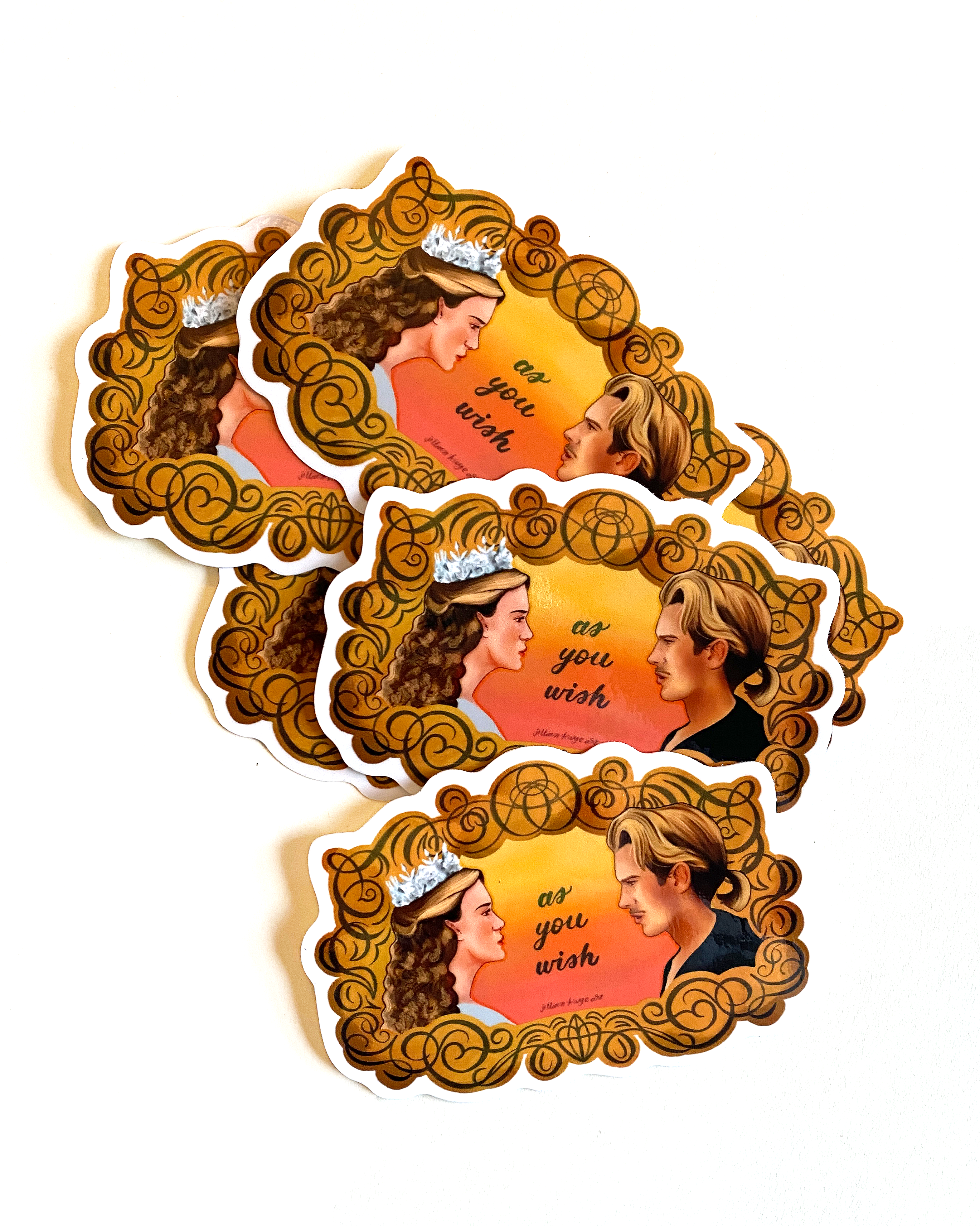 Jillian Kaye Art - Wholesale Sticker - The Princess Bride: Westley and Buttercup | 3" Vinyl Sticker1