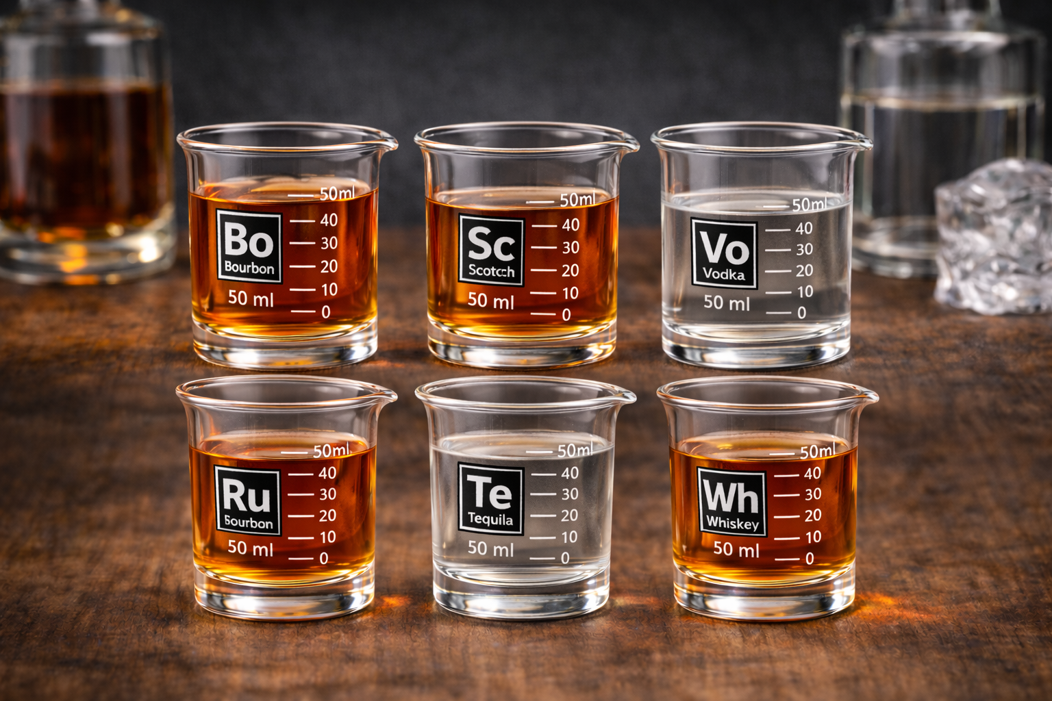 Ted Miller Innovation – Copo de shot por atacado – Copo de Shot de 50 ml em Forma de Becker – Tequila (Borosilicato)2