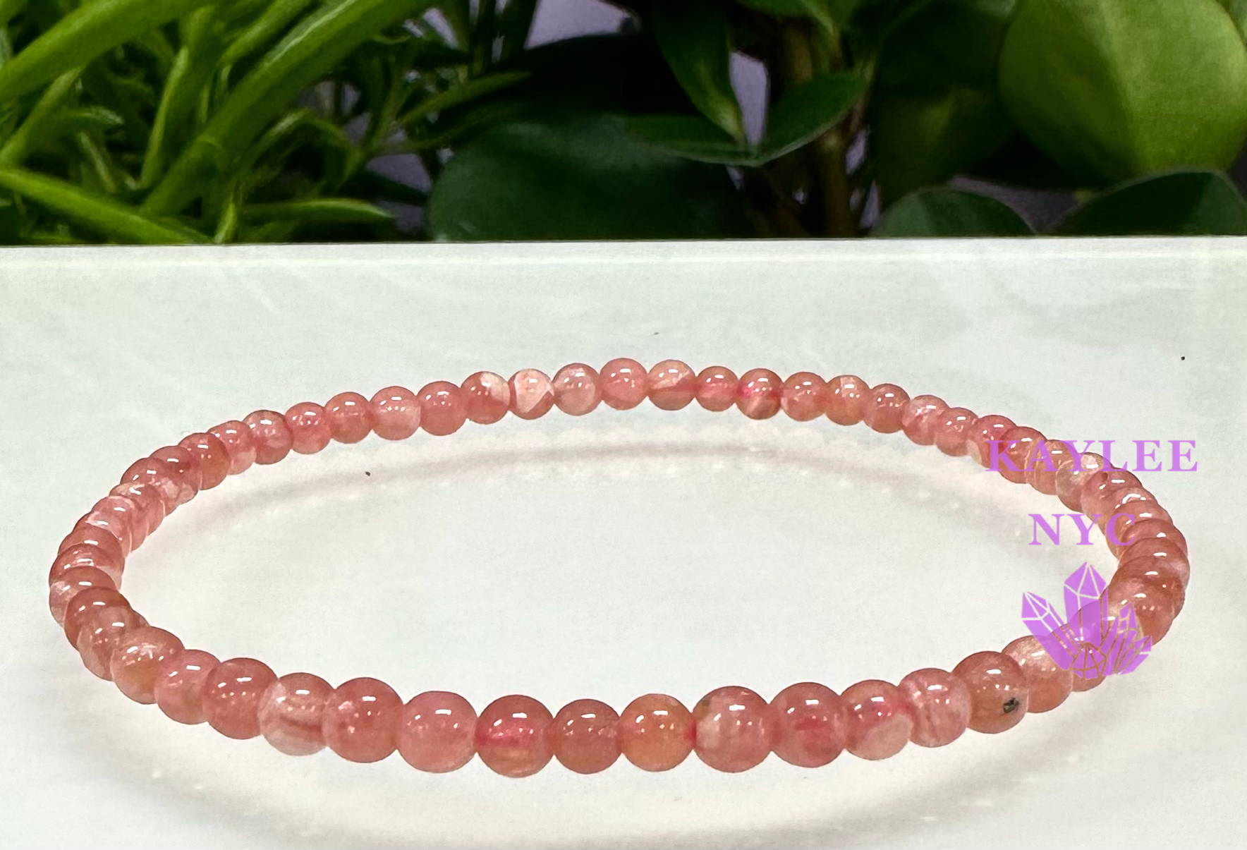 KayleeNYC - Wholesale Beaded Bracelet - Natural Rhodochrosite 4mm 7.5” Bracelet2