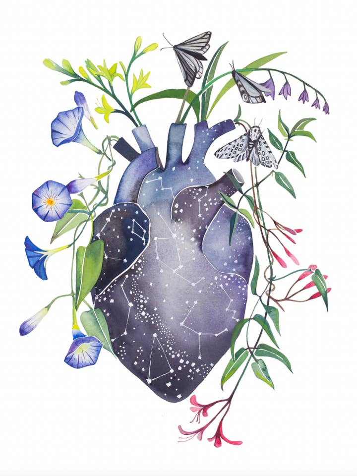 Lámina artística en acuarela Dreamy Heart (copia) para venta al por mayor de McKella Jo