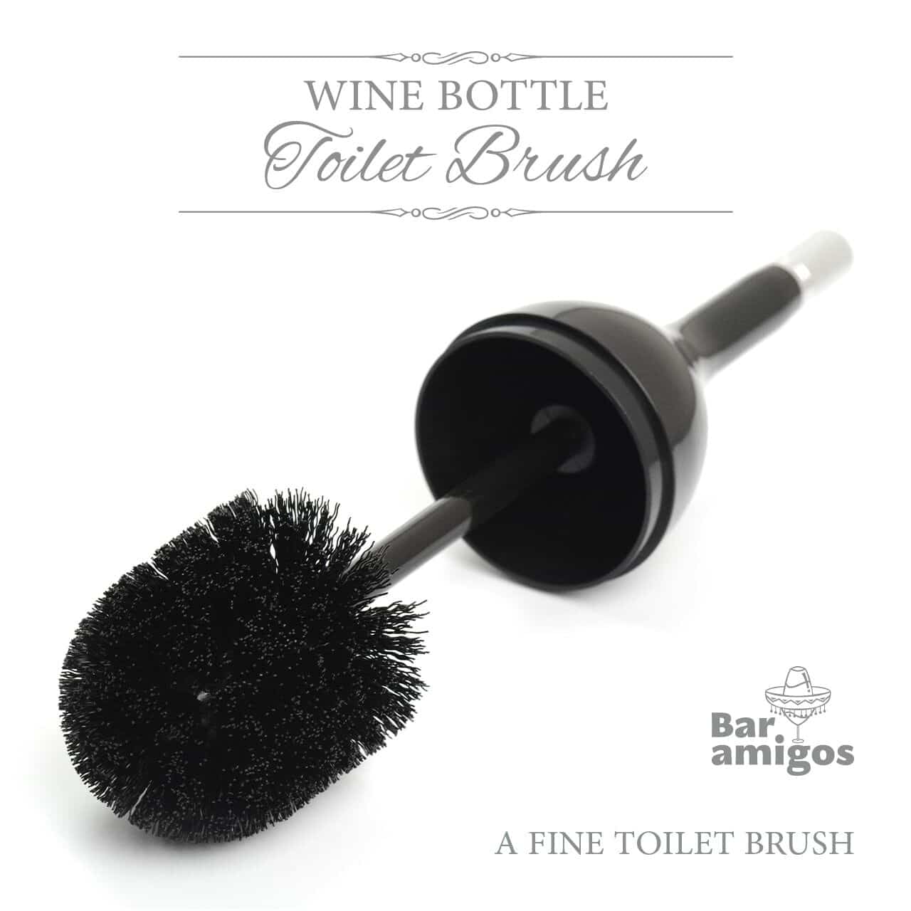 Wholesale Gifts Tomorrow – wholesale Gag gift/novelty gift – Bar Amigos Wine Bottle Shaped Toilet Brush Loo Brush5