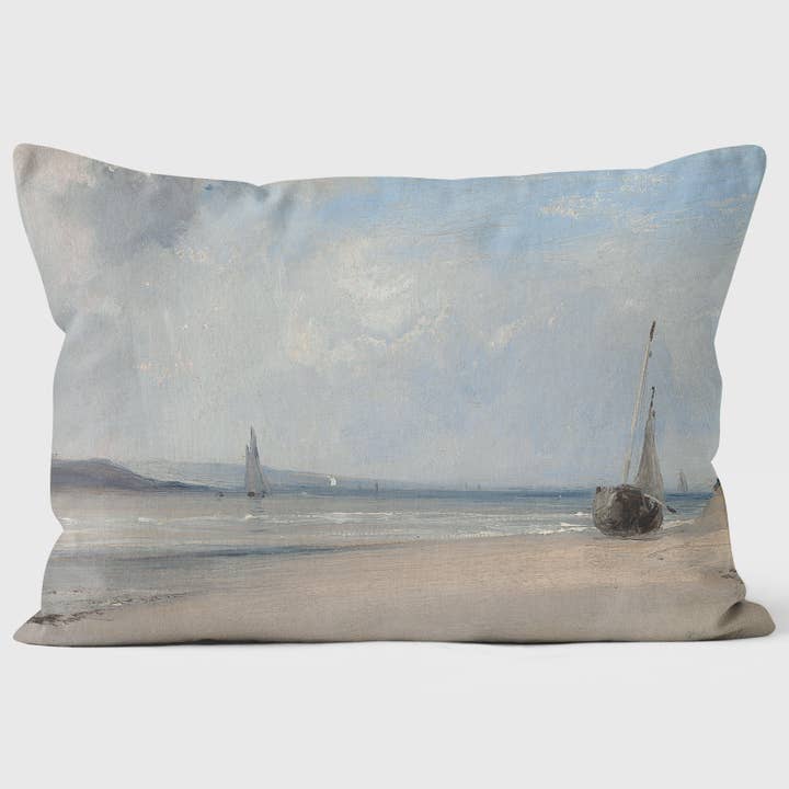 Spiaggia (la Ferte) - Richard Parkes Bonington per la vendita all'ingrosso da parte di ART CUSHIONS