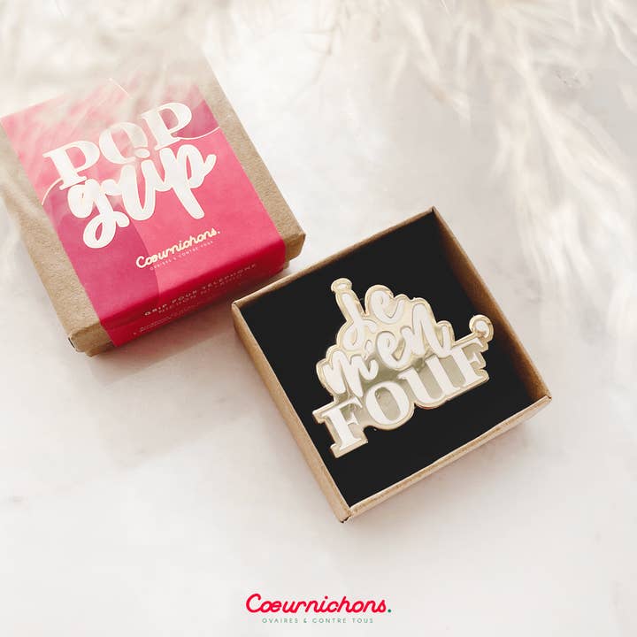 Coeurnichons - Wholesale Phone Grip - Pop Grip - “I DON'T CARE” smartphone handle4