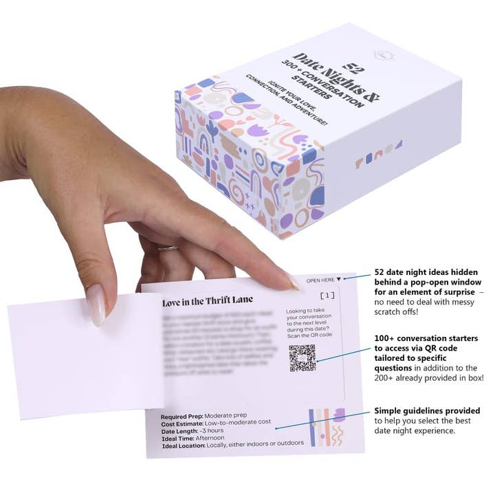 Dessie - Wholesale Card game - Dessie® 52 Date Night Activity Cards 300 Conversation Starter Questions Couples Game Box3
