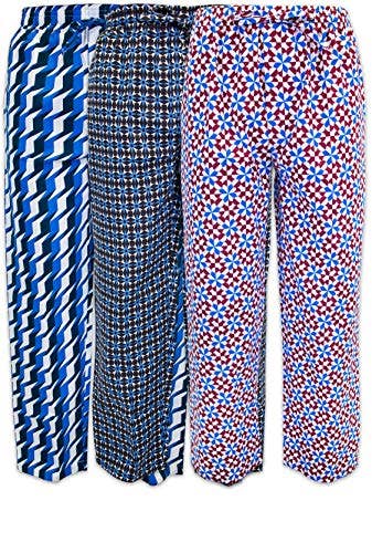 I-Wear Brands - Wholesale Sleepwear Bottom - Men's - 3 Pack Men's Woven Lounge Pajama Sleep Pants18