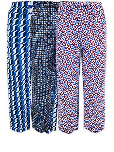 I-Wear Brands - Wholesale Sleepwear Bottom - Men's - 3 Pack Men's Woven Lounge Pajama Sleep Pants18