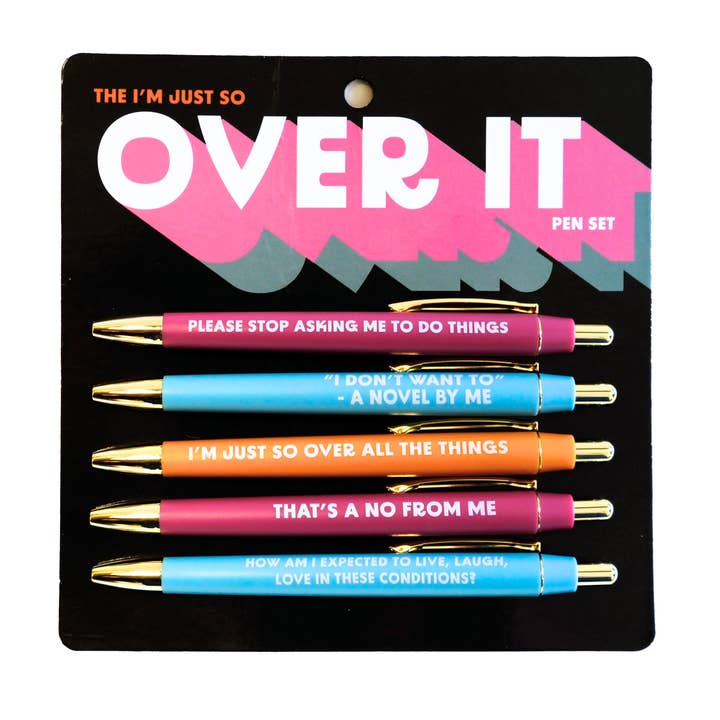 FUN CLUB - Wholesale Pen - Over It Pen Set (christmas gift, stocking stuffer