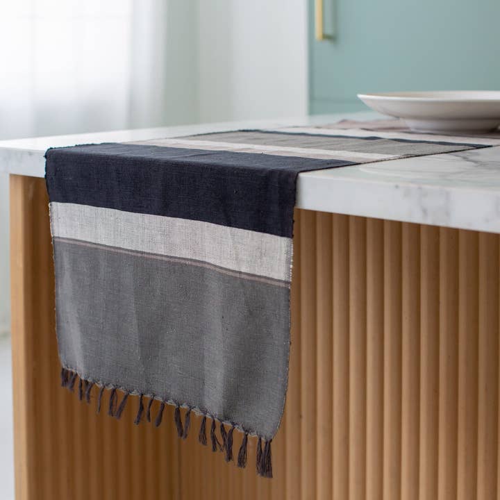 Sabahar - Vente Chemins de table - Chemin de table en coton éthiopien tissé à la main Dalol