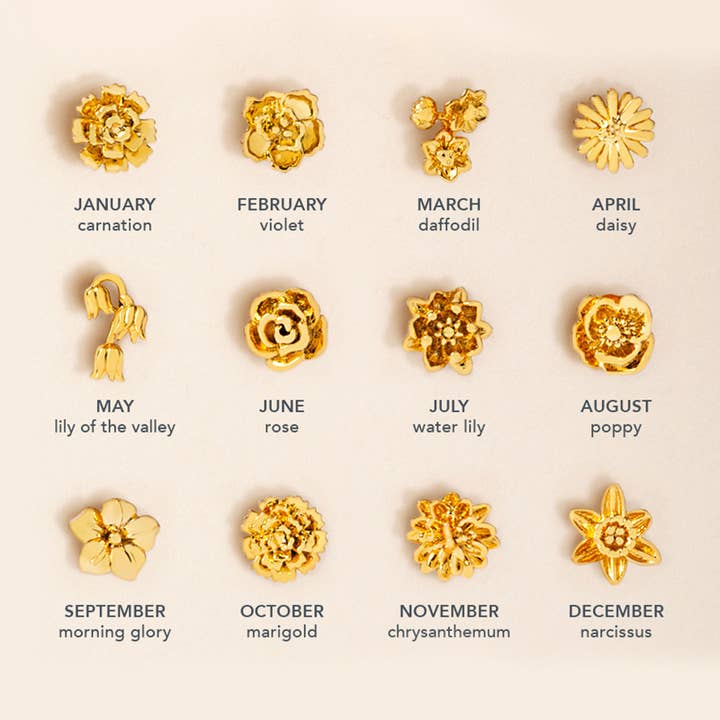 Origami Owl - Wholesale Individual Charm/Pendant - November Chrysanthemum Birth Flower Pendant1