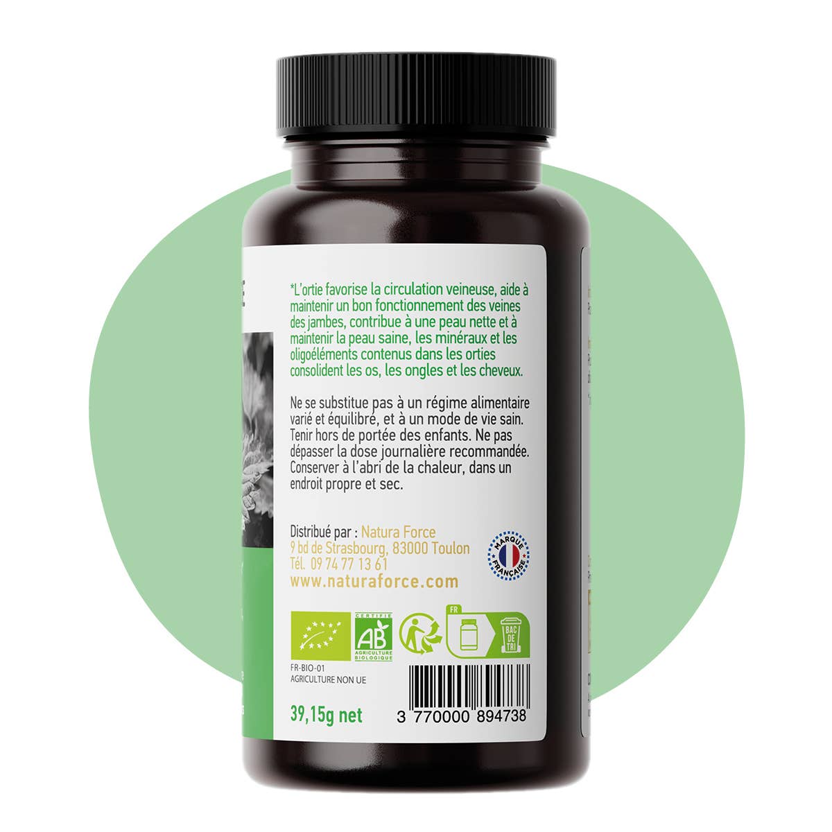 Natura Force - Wholesale Oral Supplement/Vitamin - Organic nettle - 90 capsules3