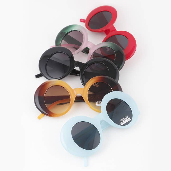 MIX Polarized Bulky Round Sunglasses for wholesale on Faire