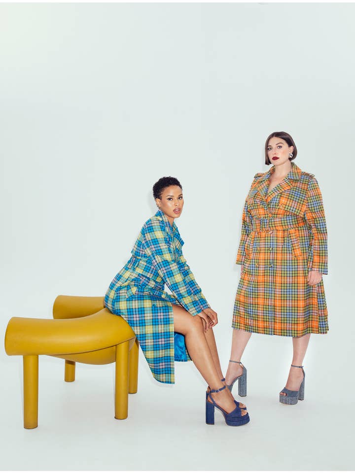 Hilary MacMillan - Wholesale Trench Coat - Women's - The Eliza Plaid Trench Coat3